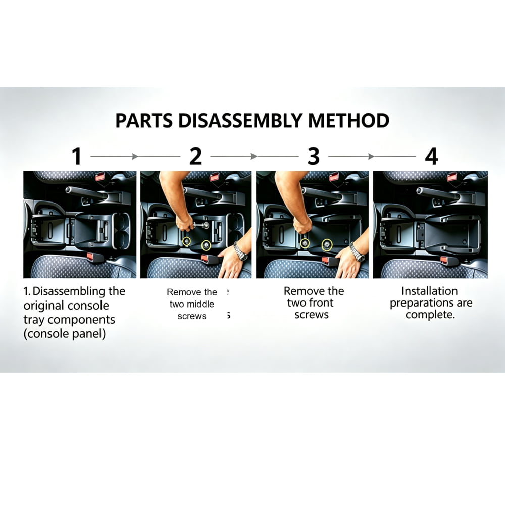 Nissan NV200 center console installation view