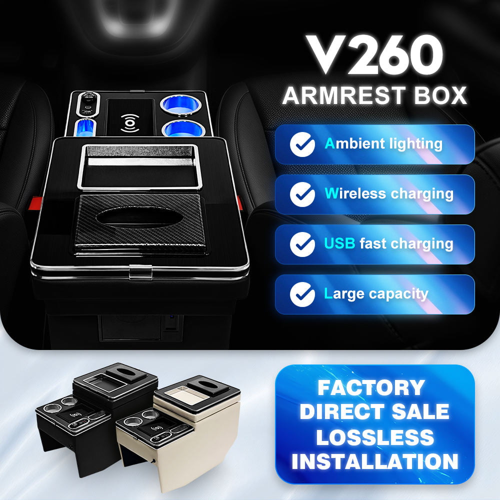 Center Console Armrest Storage Box for Mercedes-Benz V-Class V220 / V250 / V260 (W447), 2014–2022