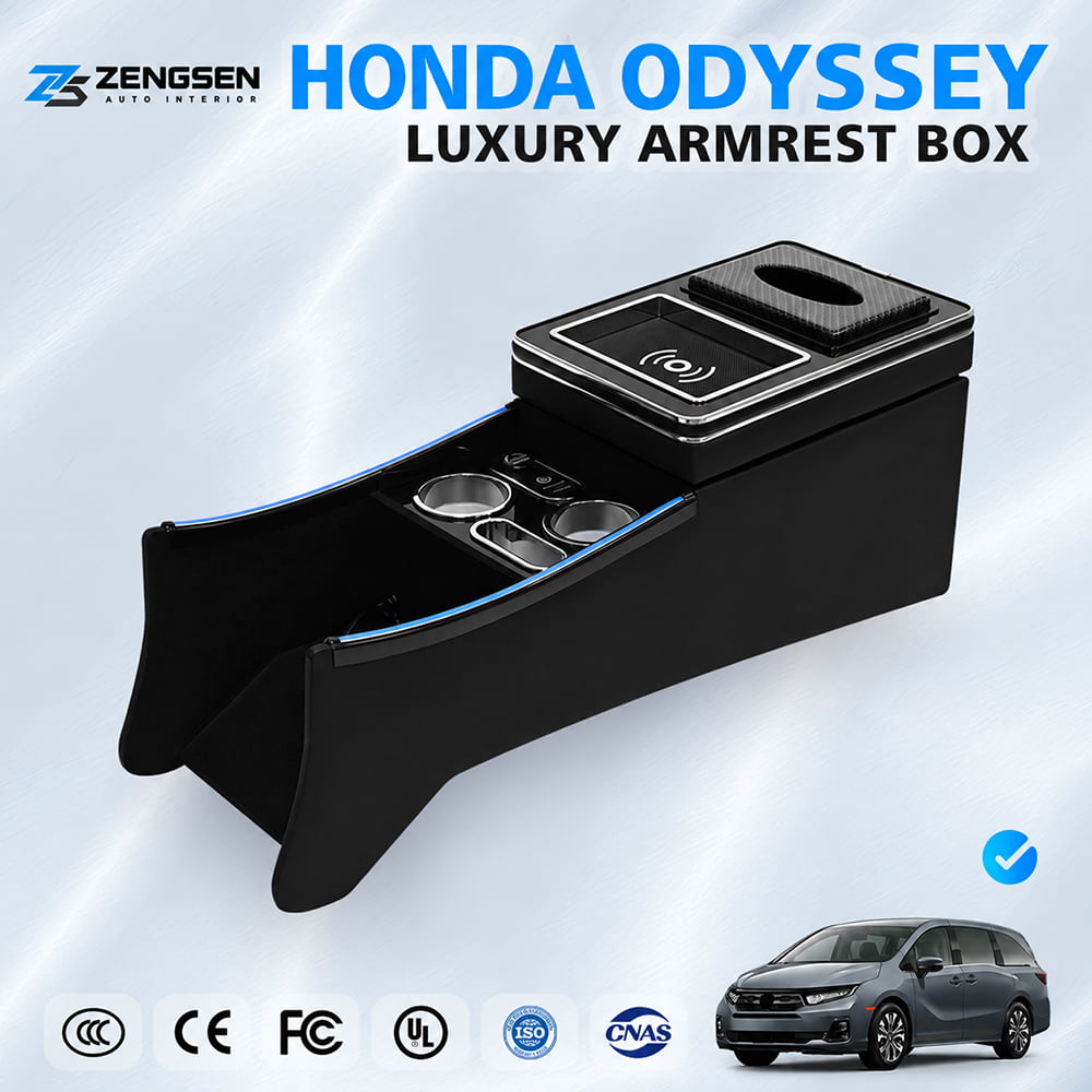 Center Console Armrest Storage for 2013–2022 Honda Odyssey RC1 / RC2 / RC4 (Right-Hand Drive)