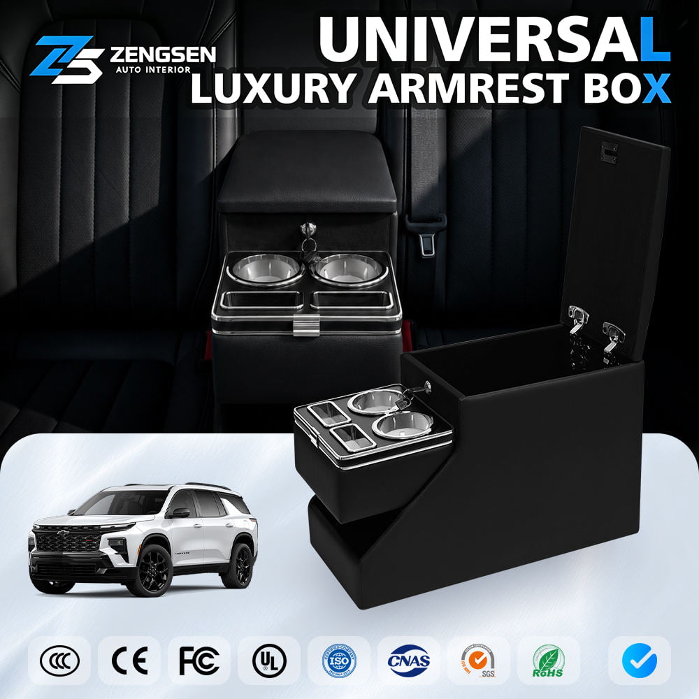 Universal Center Console Organizer Between Seat for Minivans, SUVs – 20.08″L x 9.29″W x 13.39″H