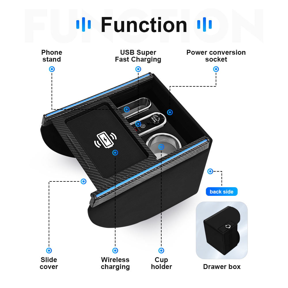 Honda N-BOX JF5 JF6 Center Console Storage and Charging Details