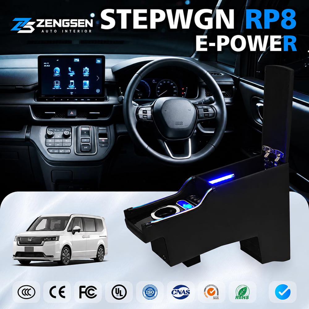 Second-Row Center Console for 2022–2024 Honda STEP WGN e:HEV RP8