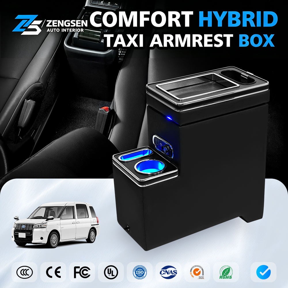 Vehicle-Specific Center Console Armrest Box for 2019-Present Toyota Comfort Hybrid / JPN Taxi NTP10 (Hong Kong Taxi Spec, RHD)