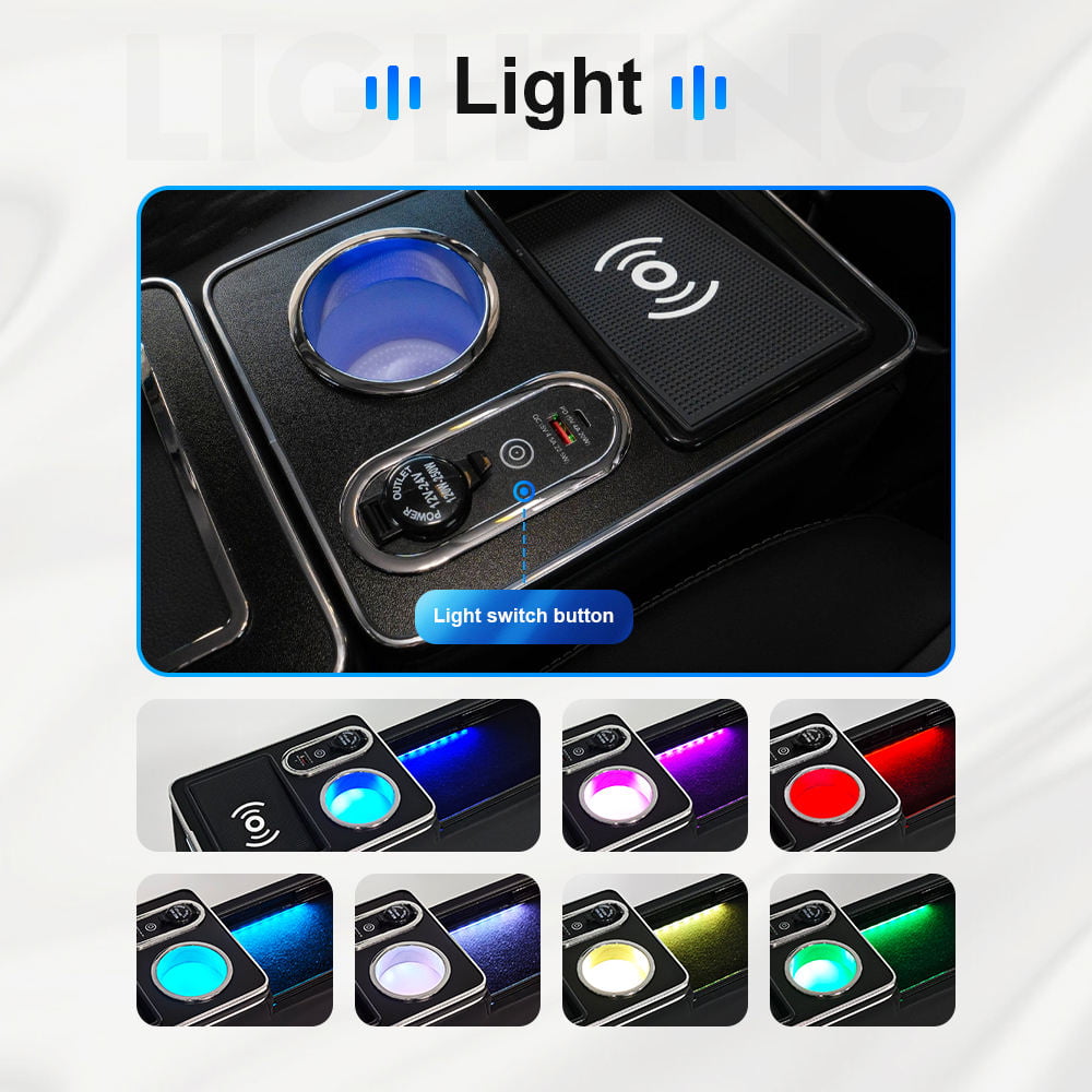 Toyota Noah and Voxy R90 center console seven-color ambient lighting