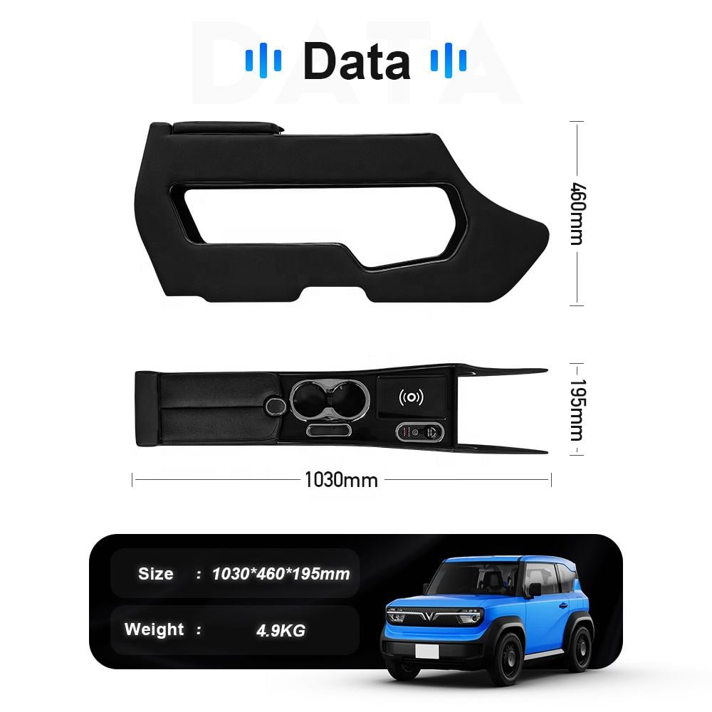 VinFast VF 3 center console wireless charging function
