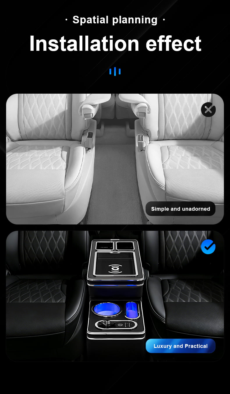 Second-row center console installation position