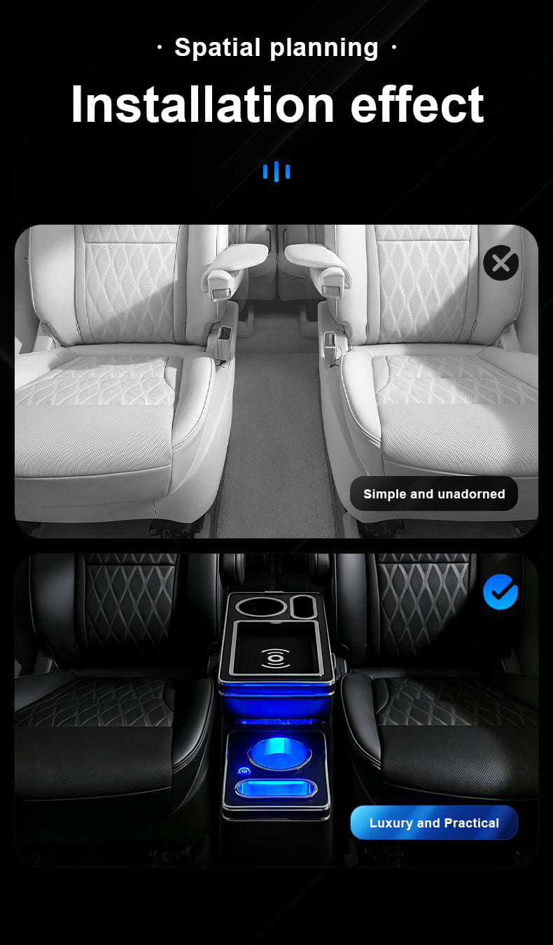 Second-row center console installation position