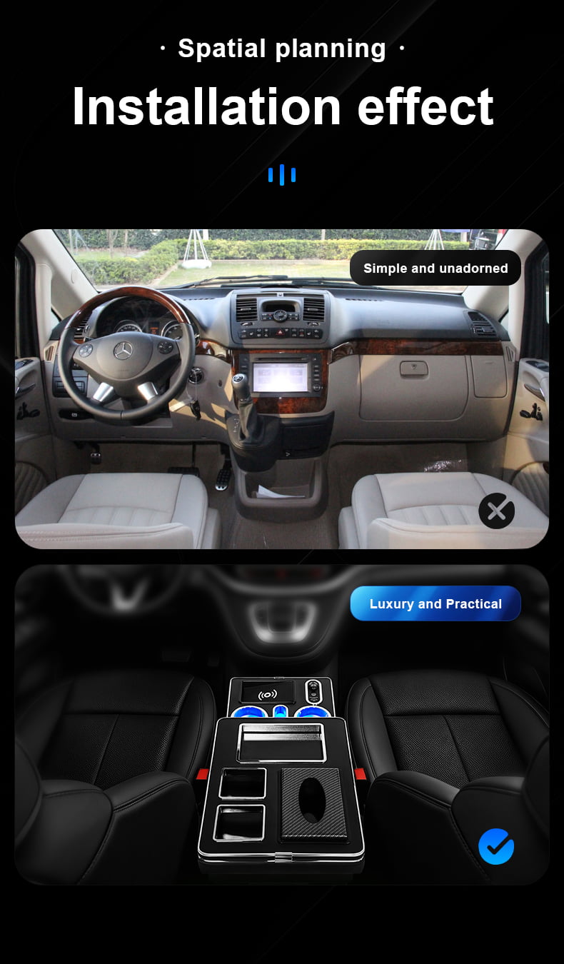 Mercedes-Benz Vito Viano W639 and early W447 Front Center Aisle Installation Effect