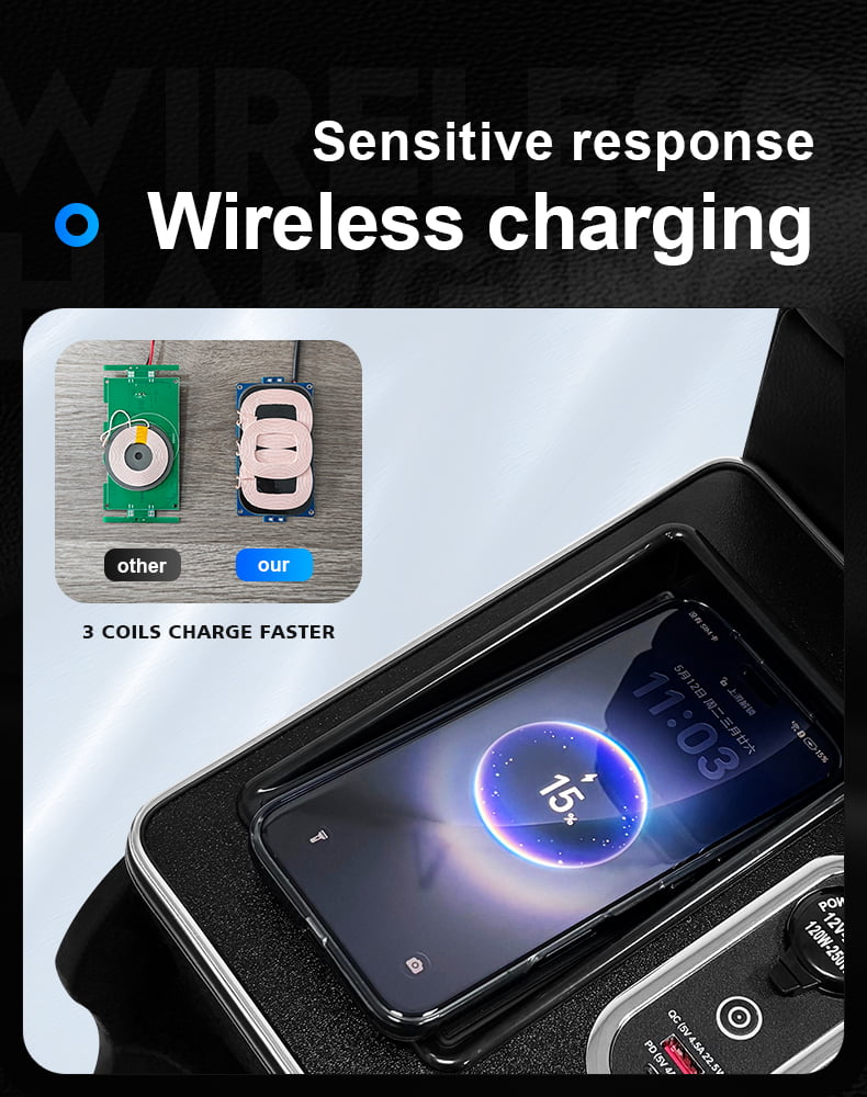 Center Console Wireless Charging Function
